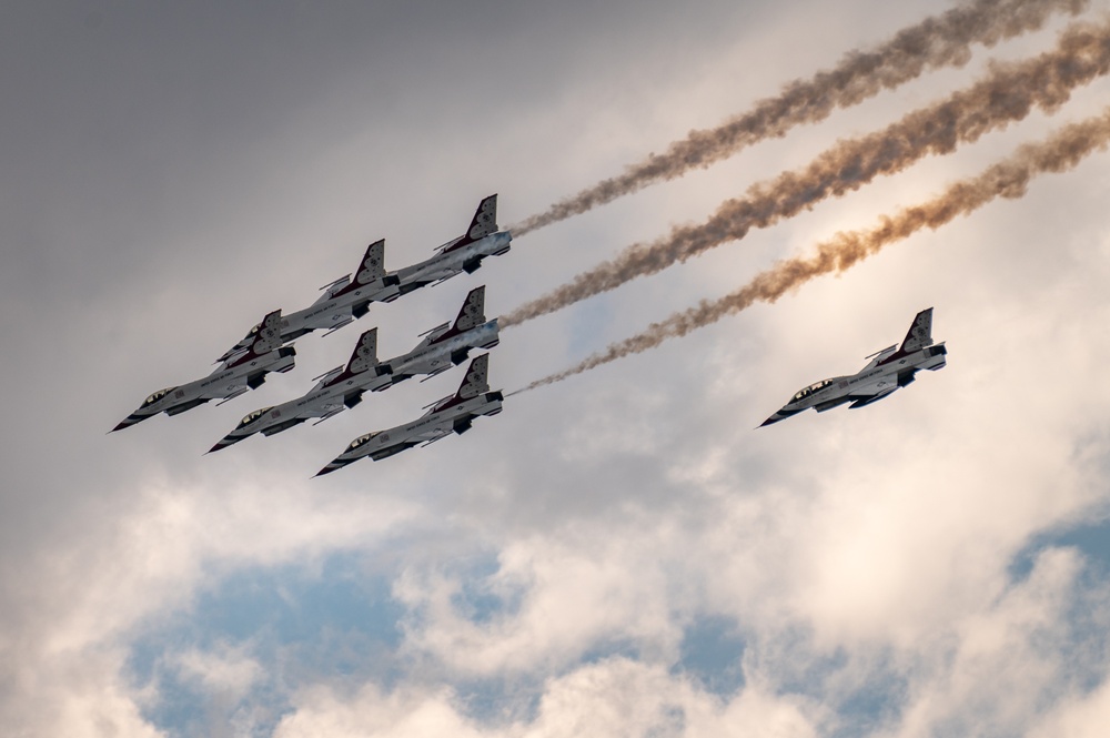 USAF Thunderbirds Soar over F.E. Warren AFB