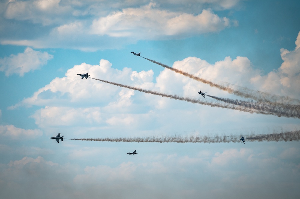 USAF Thunderbirds Soar over F.E. Warren AFB