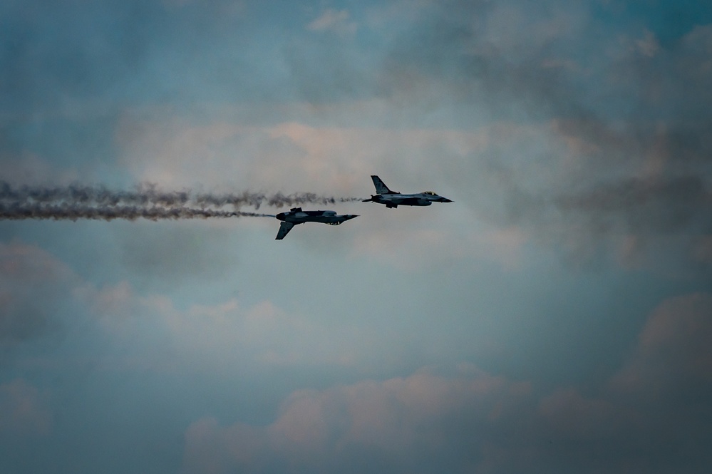 USAF Thunderbirds Soar over F.E. Warren AFB