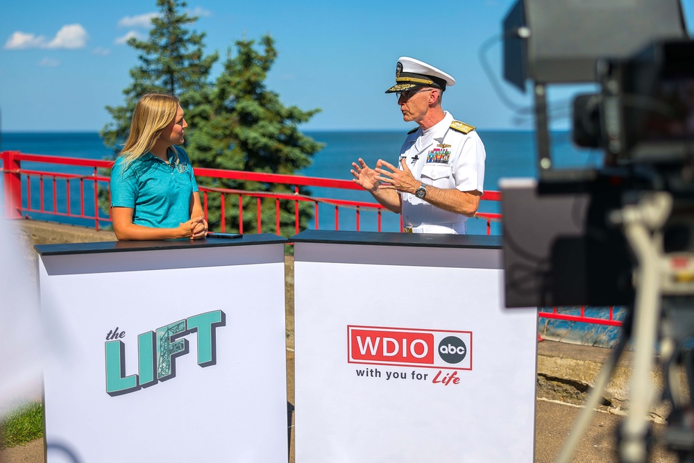 Sailors and RDML Brown Share Navy Week Mission Live on WDIO