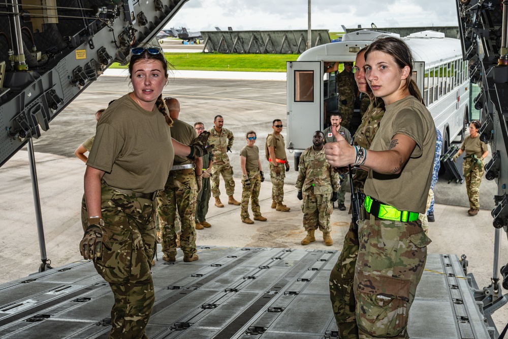 US, UK, AUS, NZ service members participate in AE training on RAF A400 during 2025 DLE