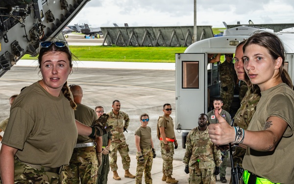 US, UK, AUS, NZ service members participate in AE training on RAF A400 during 2025 DLE
