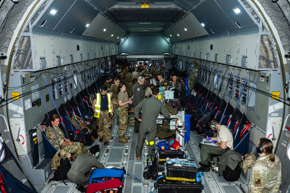 US, UK, AUS, NZ service members participate in AE training on RAF A400 during 2025 DLE