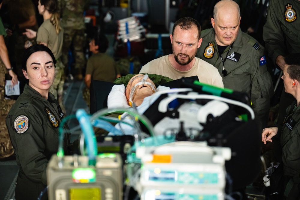 US, UK, AUS, NZ service members participate in AE training on RAF A400 during 2025 DLE