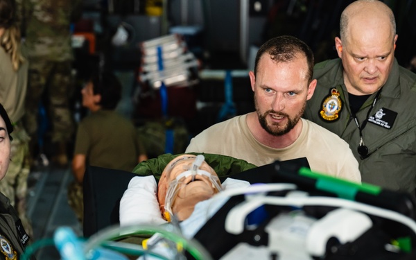 US, UK, AUS, NZ service members participate in AE training on RAF A400 during 2025 DLE