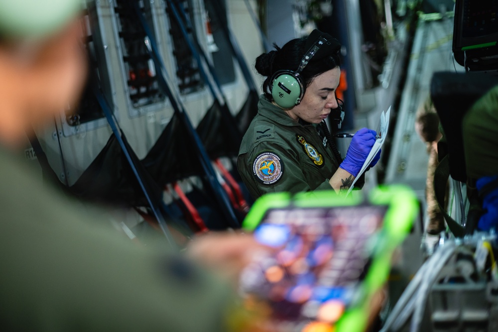 US, UK, AUS, NZ service members participate in AE training on RAF A400 during 2025 DLE