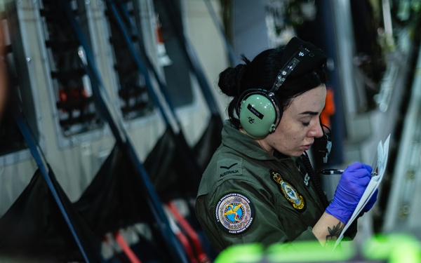 US, UK, AUS, NZ service members participate in AE training on RAF A400 during 2025 DLE