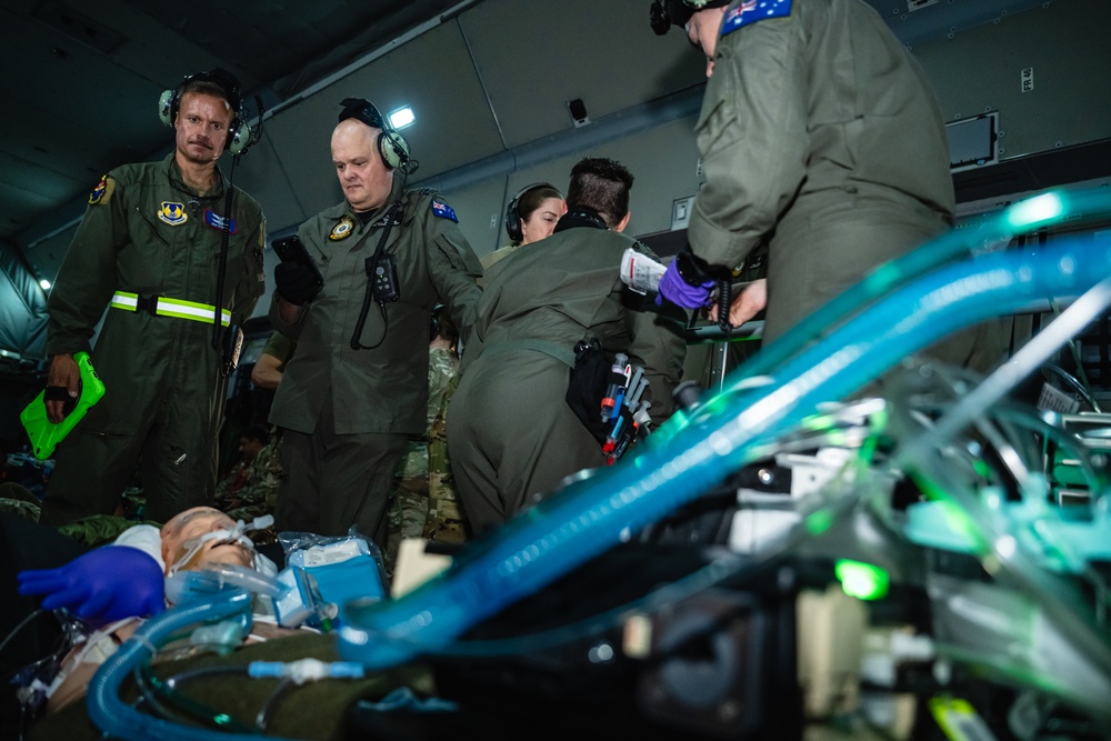 US, UK, AUS, NZ service members participate in AE training on RAF A400 during 2025 DLE