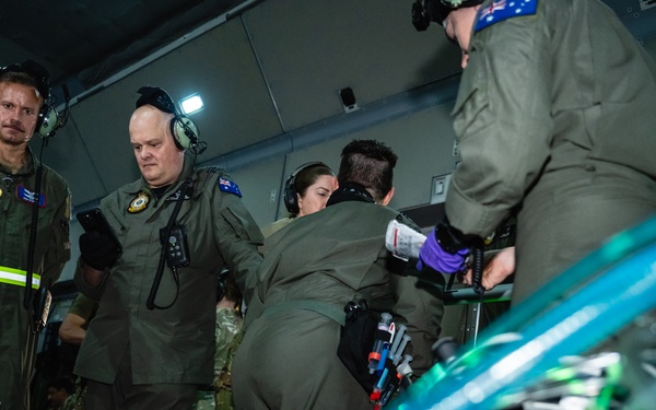 US, UK, AUS, NZ service members participate in AE training on RAF A400 during 2025 DLE