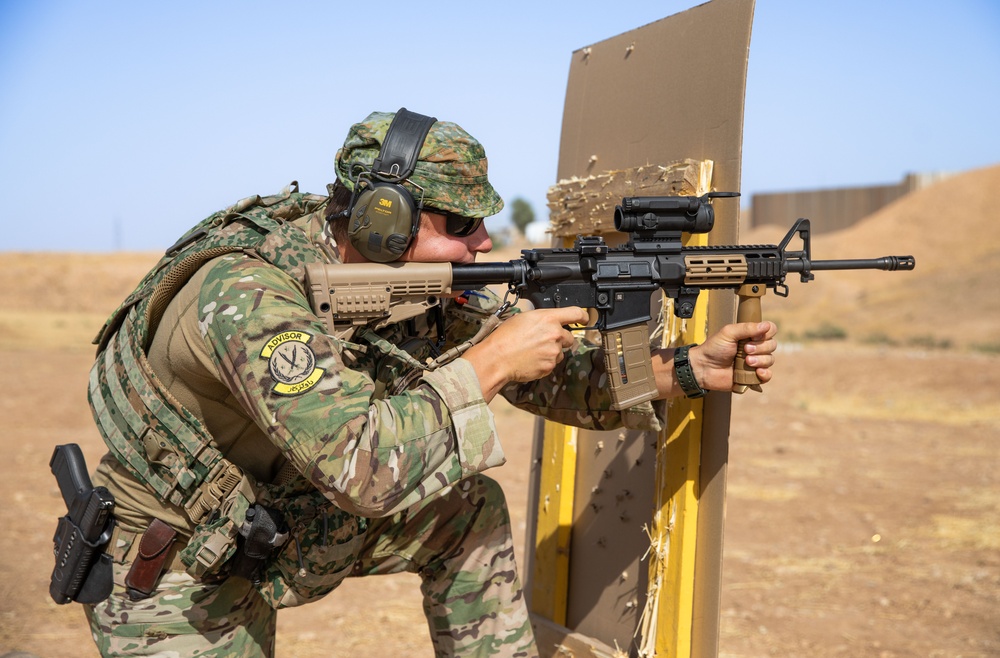 Coalition Members Conduct Weapons Training at Beneslawa Range