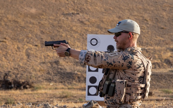 Coalition Members Conduct Weapons Training at Beneslawa Range