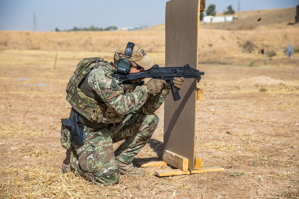 Coalition Members Conduct Weapons Training at Beneslawa Range