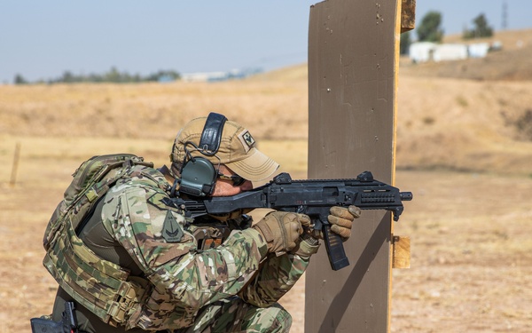 Coalition Members Conduct Weapons Training at Beneslawa Range