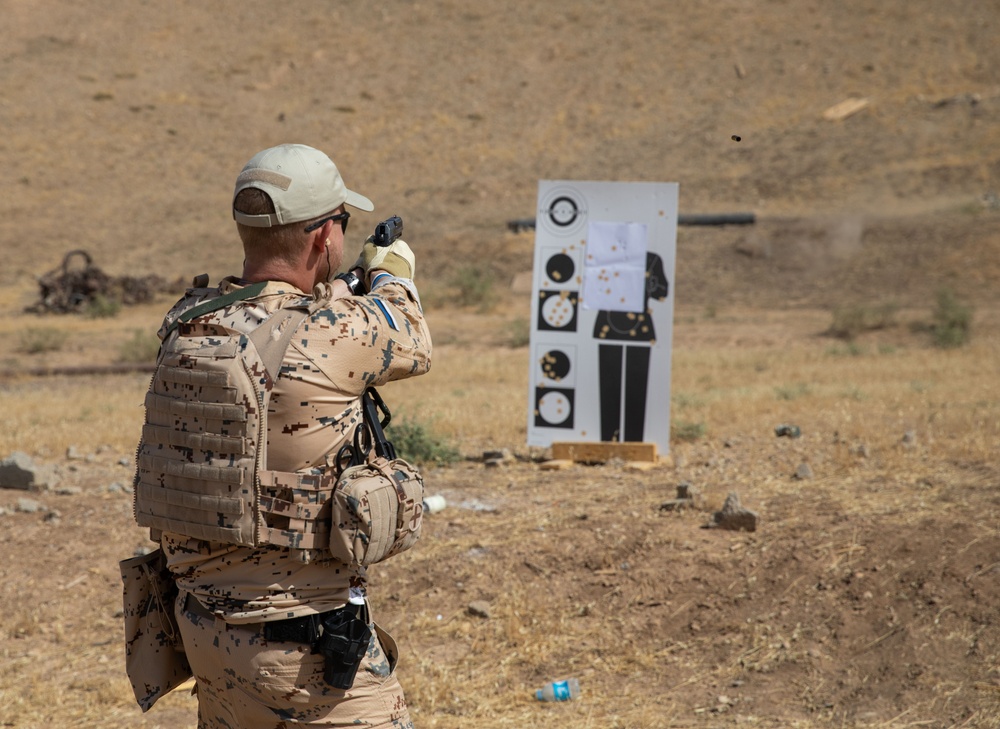 Coalition Members Conduct Weapons Training at Beneslawa Range