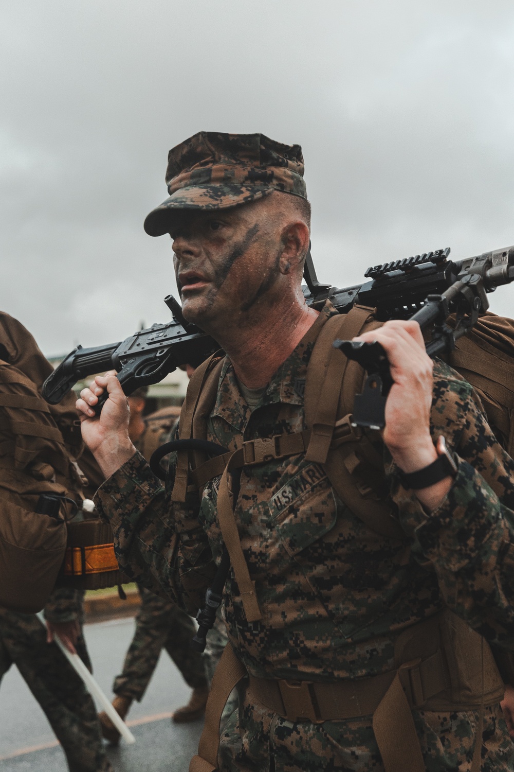 III Marine Expeditionary Force Headquarters Company conducts 10k hike