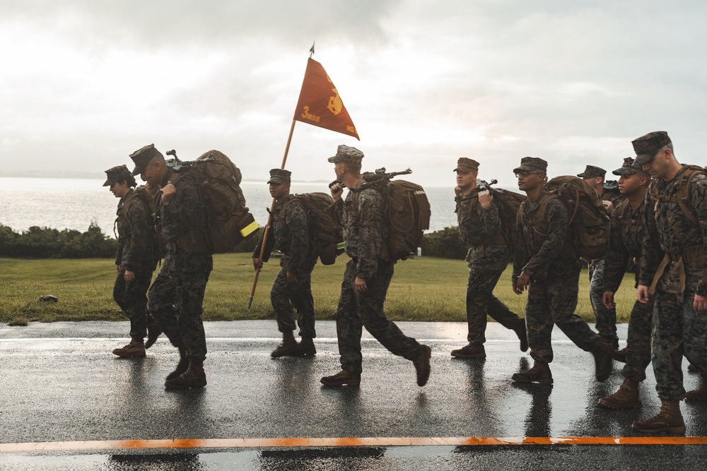 III Marine Expeditionary Force Headquarters Company conducts 10k hike