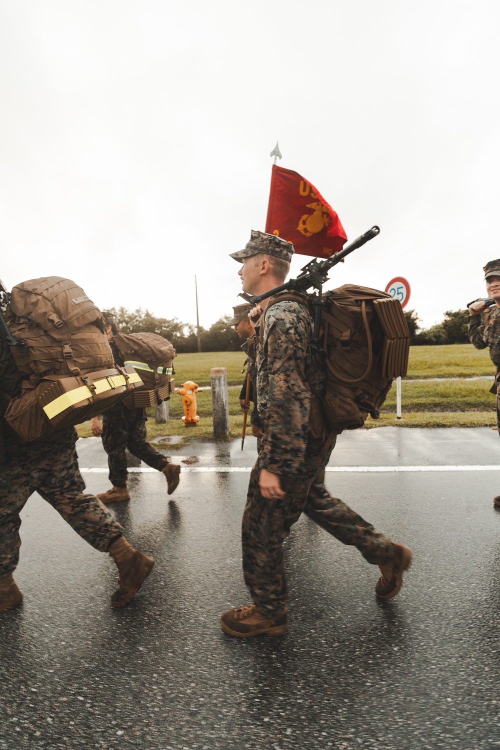 III Marine Expeditionary Force Headquarters Company conducts 10k hike