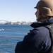 USS Frank Cable (AS 40) departs Sydney