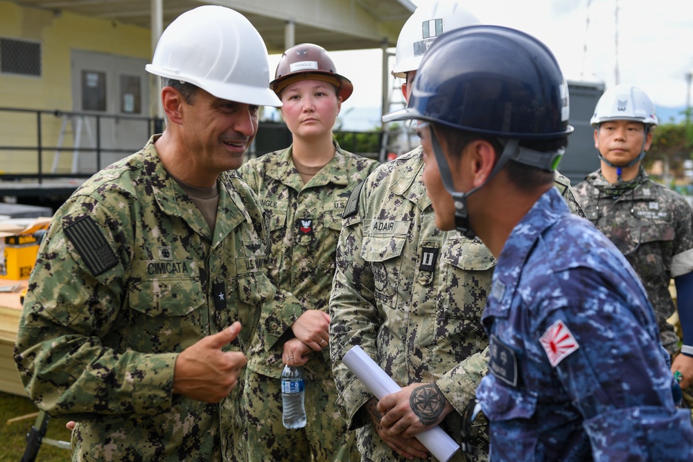 Rear Adm. Todd F. Cimicata, Commander, Logistics Group Western Pacific/Task Force 73 Visits Pacific Partnership 2025 Work Sites in Lae, Papua New Guinea July 2025