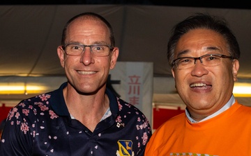 374 AW leadership celebrates the season with Tachikawa City