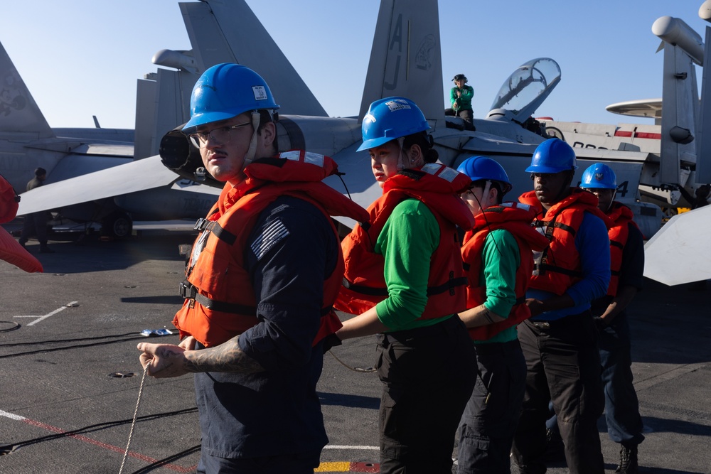 USS Gerald R. Ford (CVN 78) Conducts Replenishment at Sea