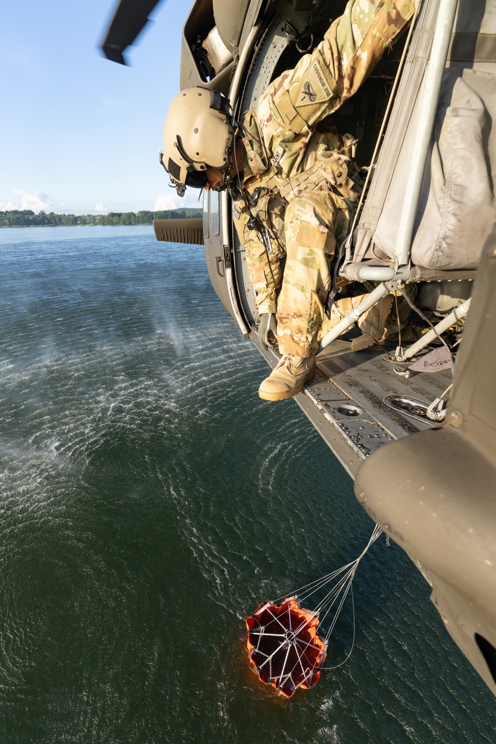 Black Hawks Train for Aerial Firefighting Support During Gunnery Operations