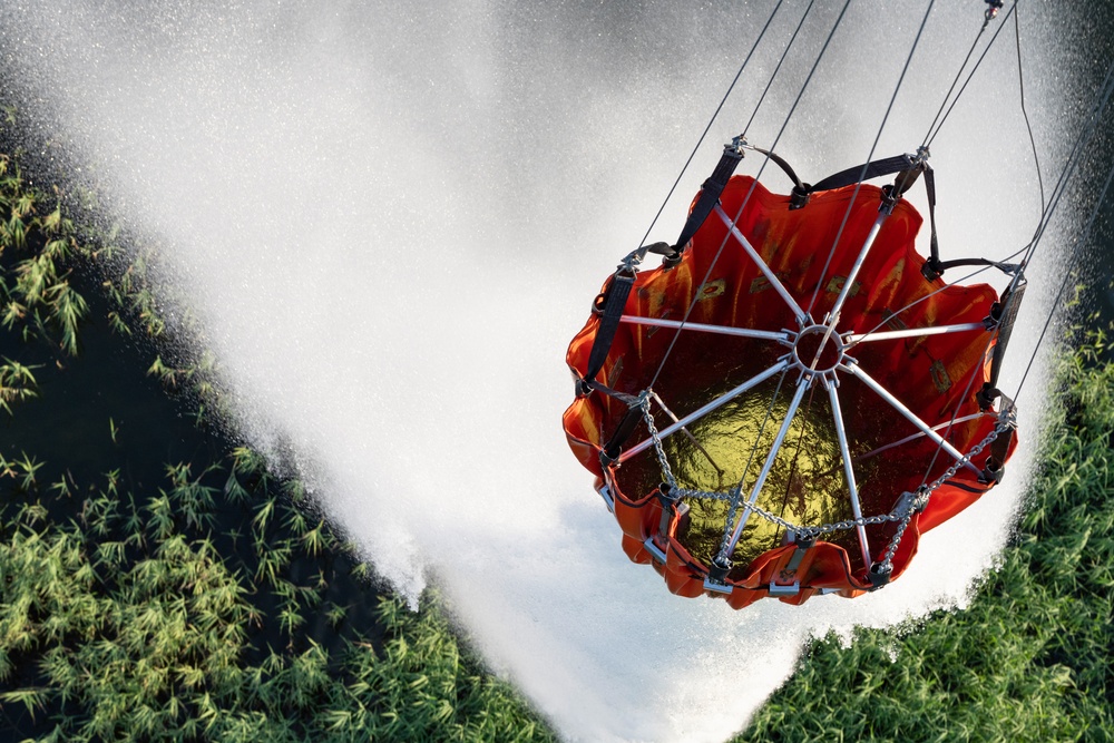 Black Hawks Train for Aerial Firefighting Support During Gunnery Operations