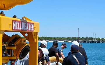 SUPSALV and NAVSTA Rota Fire Department test portable firefighting system