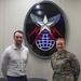 Dr. Nathan Kearns meets with Lt. Col. Michelle Haines at Peterson &amp; Schriever Space Force Base