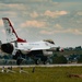 The Thunderbirds arrive at the Wyoming Air National Guard base