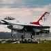 The Thunderbirds arrive at the Wyoming Air National Guard base