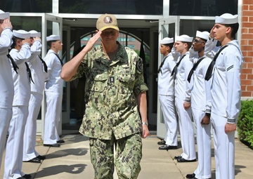 Rear Admiral Gregory Huffman, commander, Naval Education and Training Command, visits Surface Combat Systems Training Command Great Lakes.