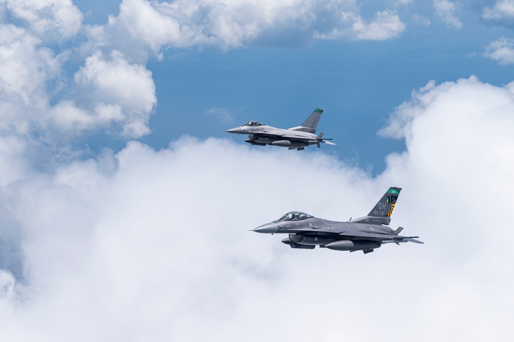 USANG F-16s train intercepts with Civil Air Patrol