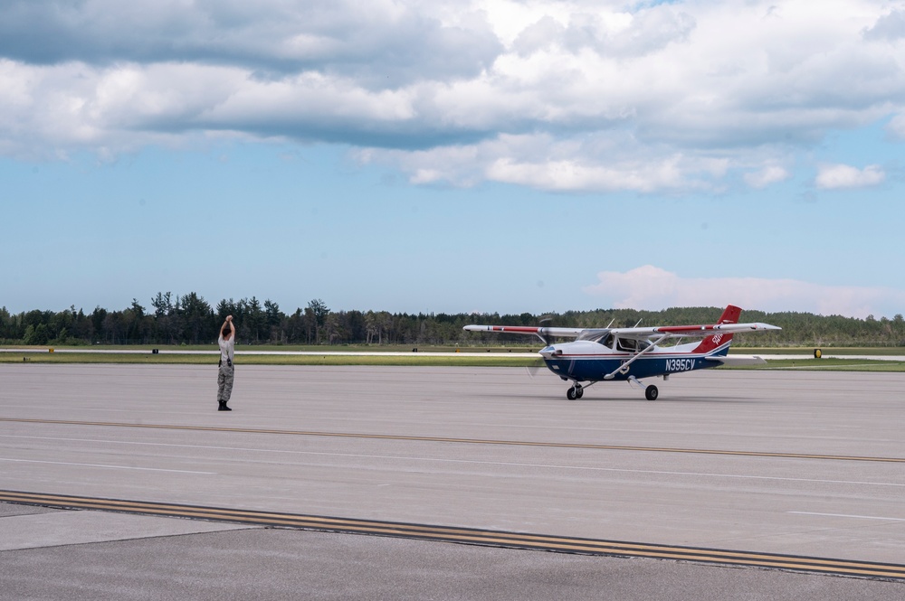 USANG F-16s train intercepts with Civil Air Patrol