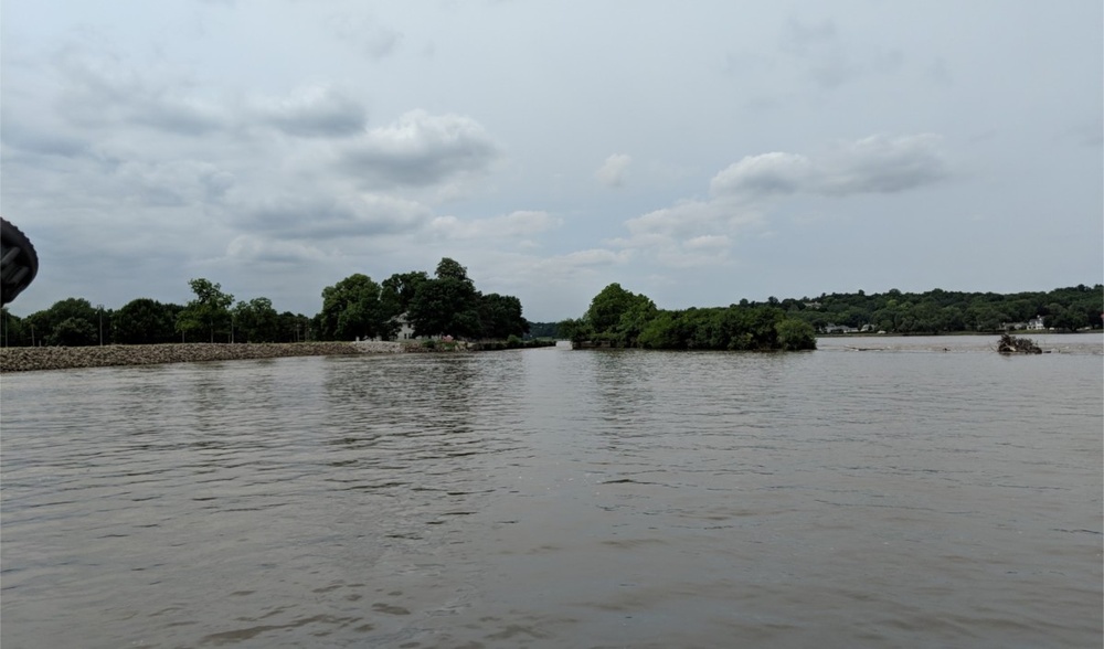 Remnants of Moline Locks from the upper end of Rock Island Arsenal