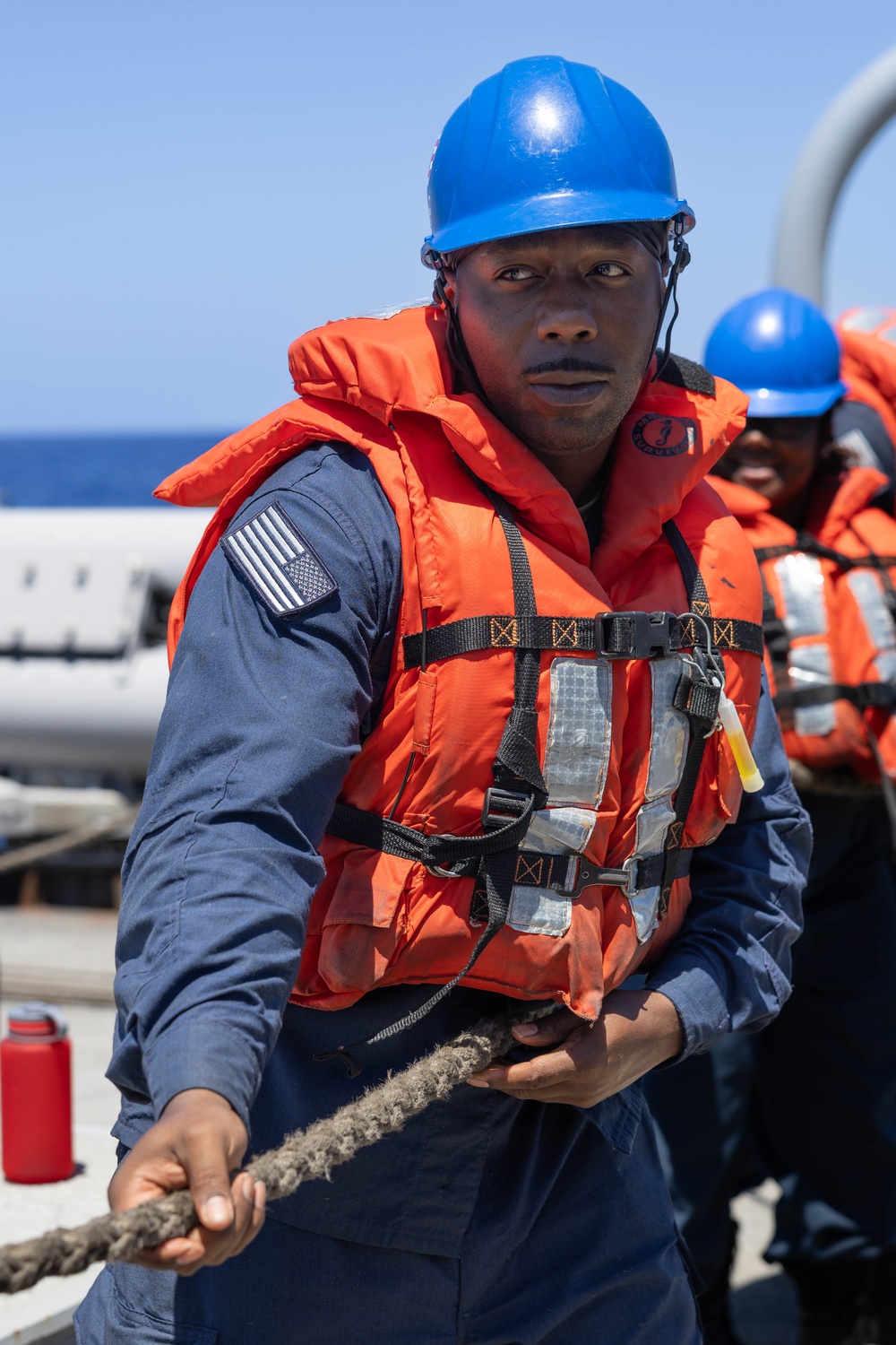 USS Mahan (DDG 72) Conducts a Replenishment-at-Sea with USNS Supply (T-AOE 6)
