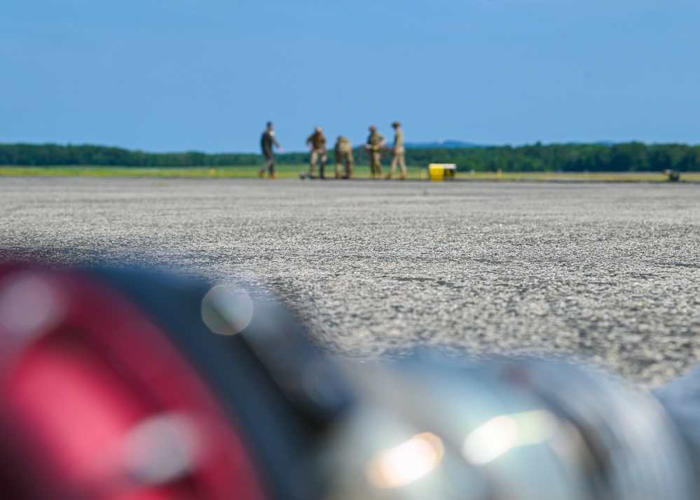 104th Fighter Wing performs rapid rearming and refueling during joint Distributed Integrated Combat Turn Capstone Exercise