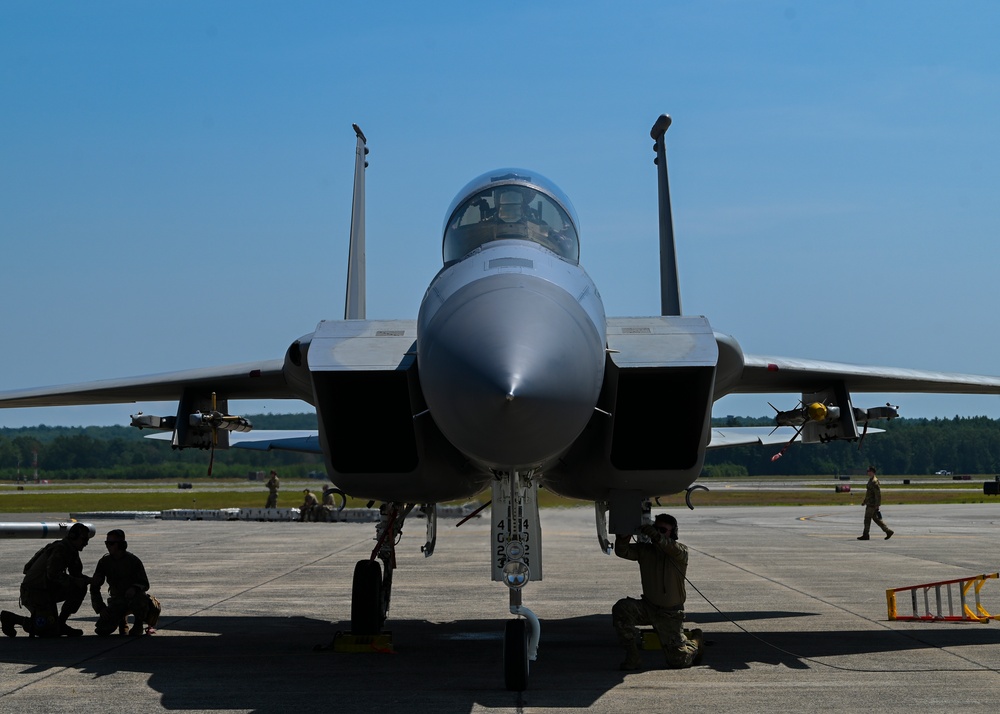 104th Fighter Wing performs rapid rearming and refueling during joint Distributed Integrated Combat Turn Capstone Exercise