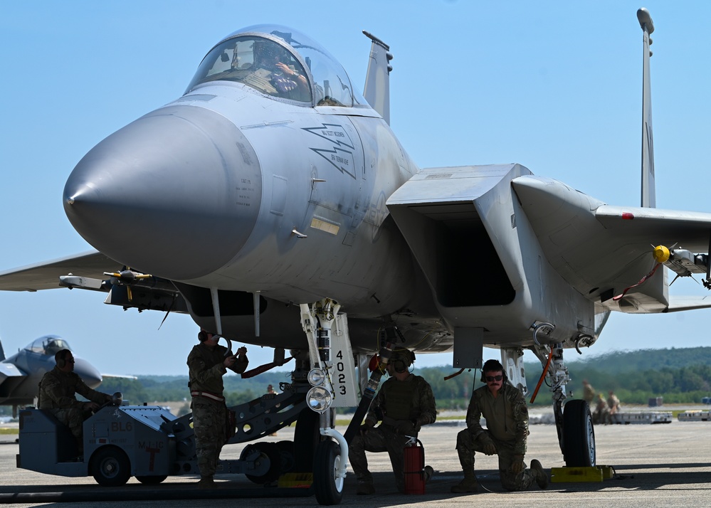 104th Fighter Wing performs rapid rearming and refueling during joint Distributed Integrated Combat Turn Capstone Exercise