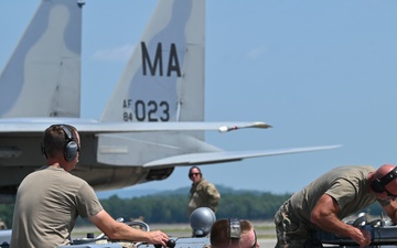 104th Fighter Wing performs rapid rearming and refueling during joint Distributed Integrated Combat Turn Capstone Exercise