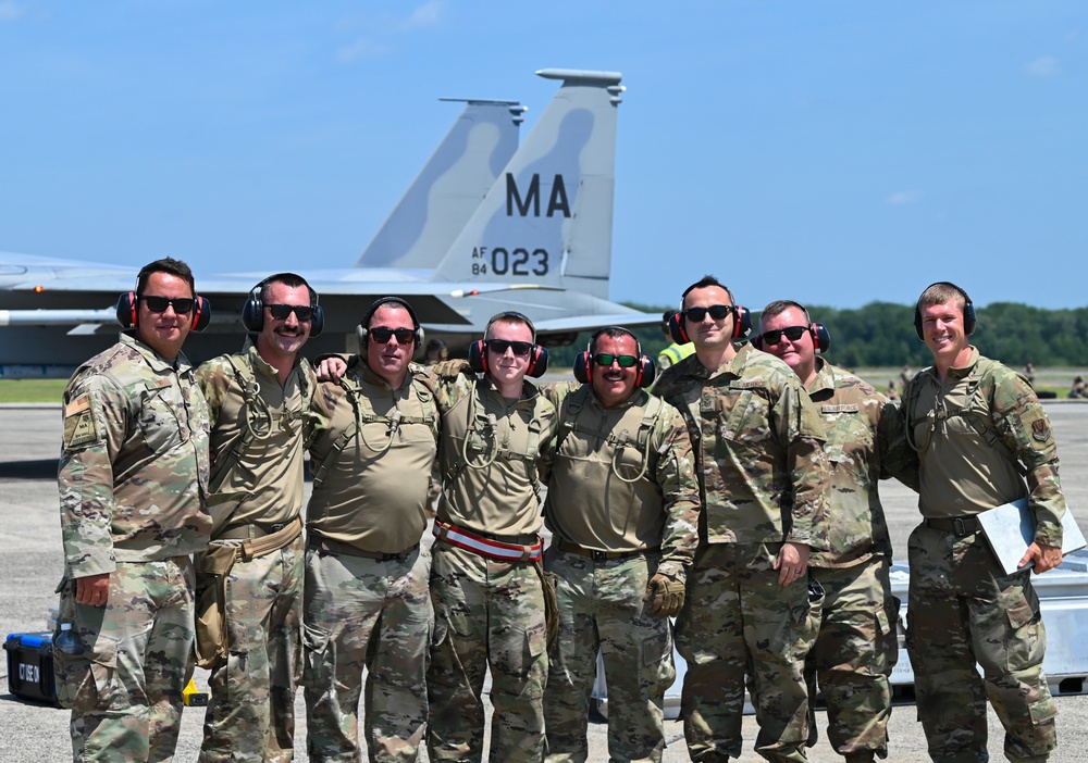 104th Fighter Wing performs rapid rearming and refueling during joint Distributed Integrated Combat Turn Capstone Exercise
