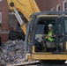 Col. Colegate assists in Robinson Hall demolition