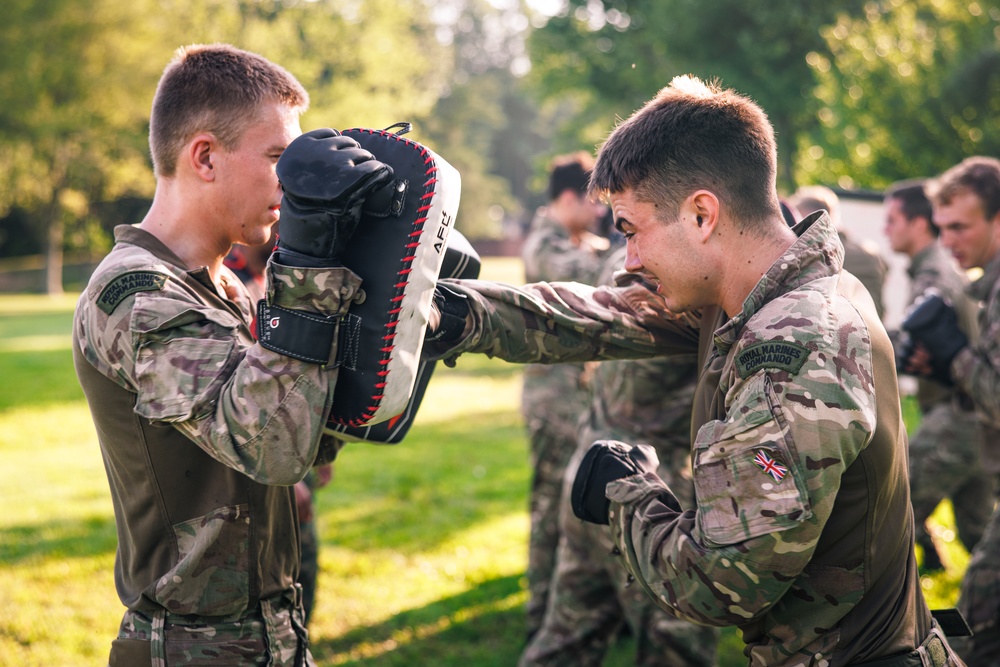 Virginia Tempest: British Royal Marines conduct physical training circuit