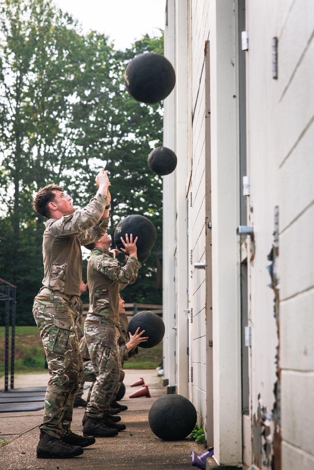 Virginia Tempest: British Royal Marines conduct physical training circuit