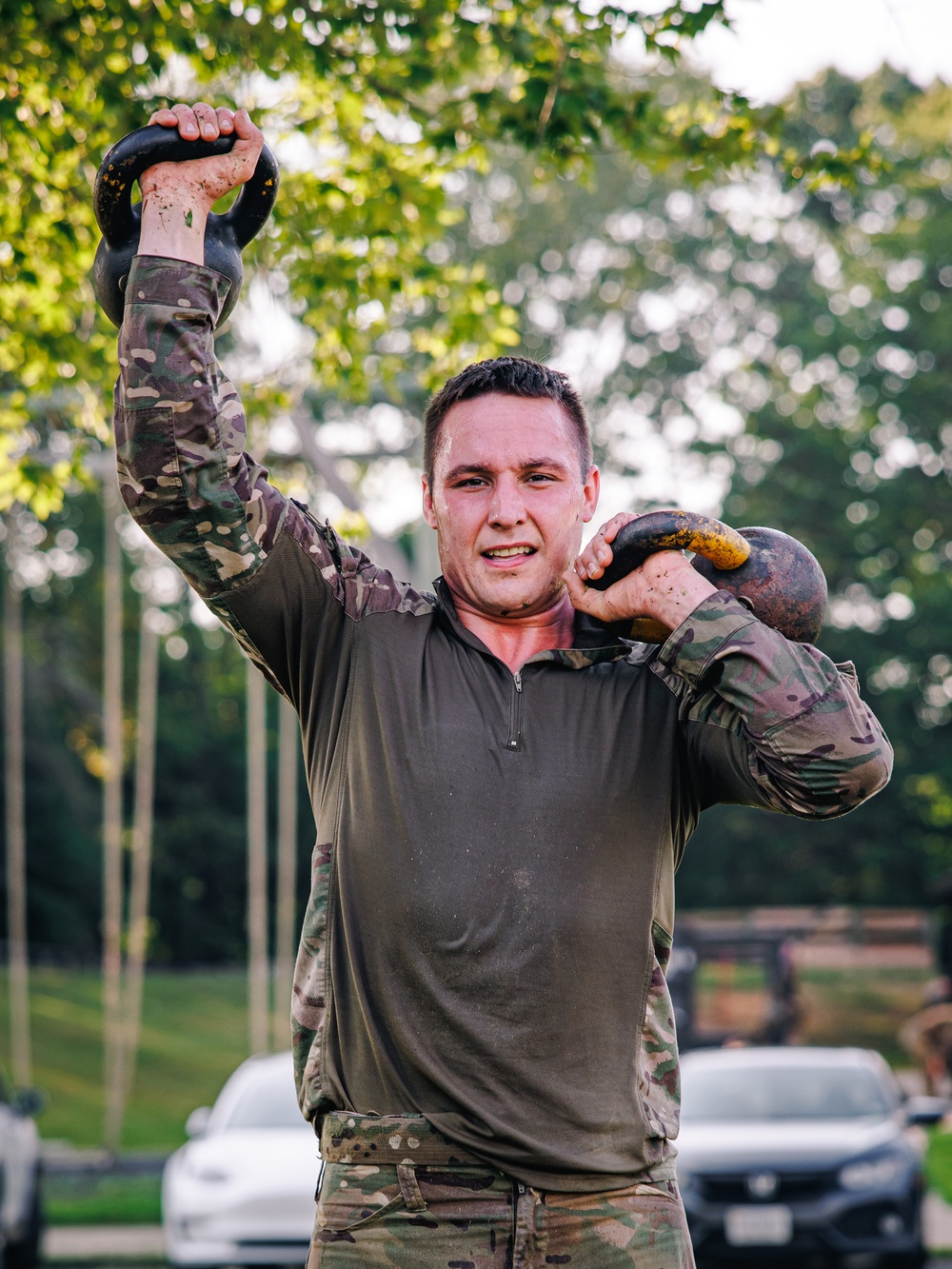Virginia Tempest: British Royal Marines conduct physical training circuit