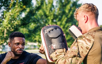 Virginia Tempest: British Royal Marines conduct physical training circuit