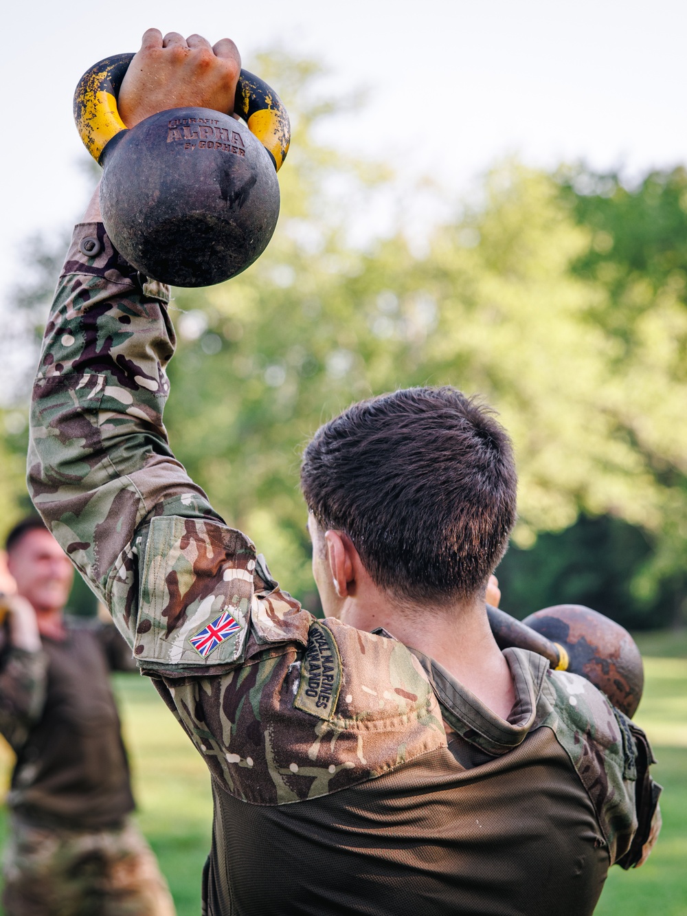 Virginia Tempest: British Royal Marines conduct physical training circuit