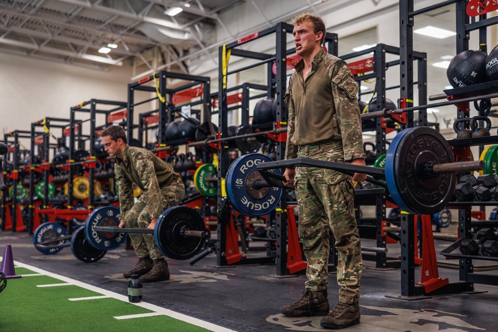 Virginia Tempest: British Royal Marines conduct physical training circuit