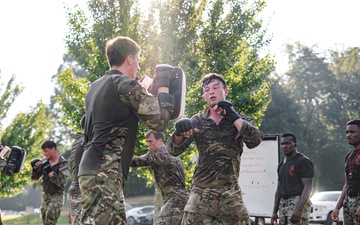 Virginia Tempest: British Royal Marines conduct physical training circuit