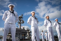 USS Carl Vinson arrives in Pearl Harbor for a scheduled port visit